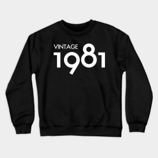 Vintage 1981 Gift 39th Birthday Party Crewneck Sweatshirt